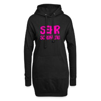Sorgfalt ist mein Ding - Hoodie-Kleid - Schwarz - Vorne