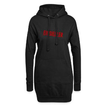 ich lebe gerne ruhig - Hoodie-Kleid - Schwarz - Vorne