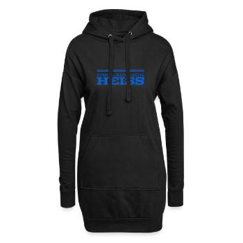 ich bin hübsch - Hoodie-Kleid - Schwarz - Vorne