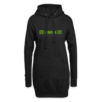Lügnerin - Hoodie-Kleid - Schwarz - Vorne