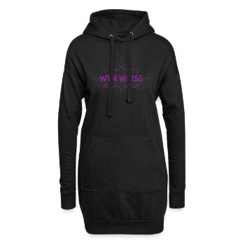 davon weiß ich nichts - Hoodie-Kleid - Schwarz - Vorne