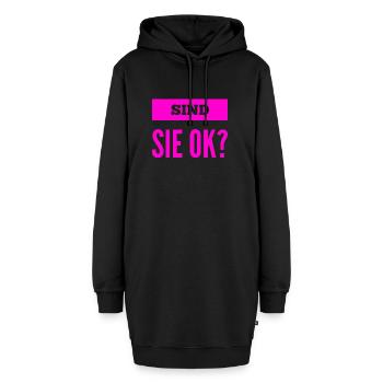 alles klar? - Hoodie-Kleid - Schwarz - Vorne
