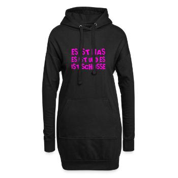 schlechte Laune - Hoodie-Kleid - Schwarz - Vorne