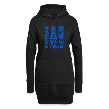 ich liebe Minimalismus - Hoodie-Kleid - Schwarz - Vorne