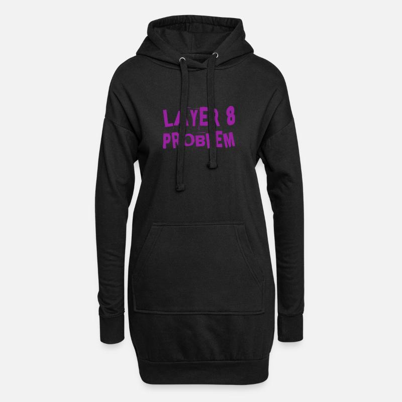 a Layer 8 problem - Hoodie Dress - black