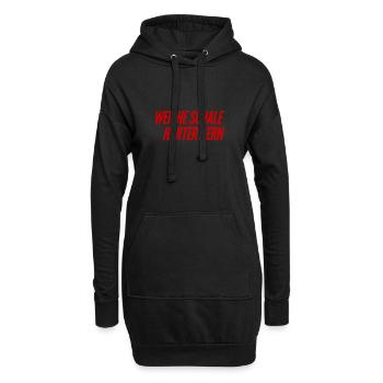 meine Schale ist weich - Hoodie-Kleid - Schwarz - Vorne