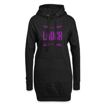 Je suis un poireau - Sweat-shirt à capuche long Femme - noir - Devant