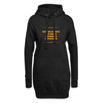 darf man das? - Hoodie-Kleid - Schwarz - Vorne