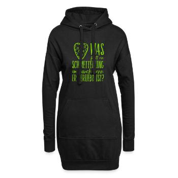 Schmetterlinge im Bauch - Hoodie-Kleid - Schwarz - Vorne