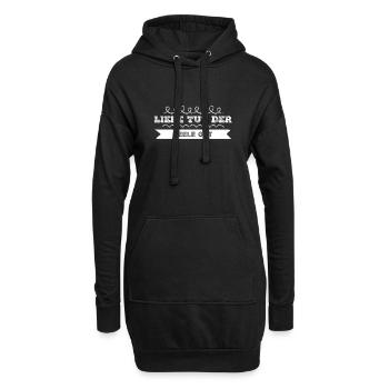 L’amour guérit - Sweat-shirt à capuche long Femme - noir - Devant
