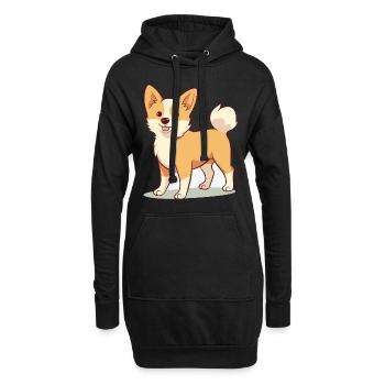 Conception de chien mignon pour les propriétaires de chiens - Sweat-shirt à capuche long Femme - noir - Devant