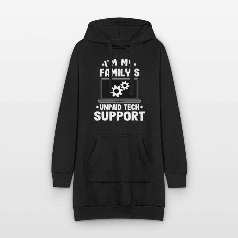 Unpaid Tech Support Funny Technical Support Gift Hoodie Dress