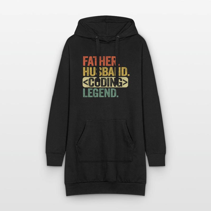 Vater Ehemann Coding Legende Programmierer Admin Hoodie-Kleid