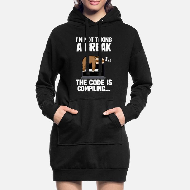Programmeur Paresseux Informaticiens Nerd Coder Bug Sweat-shirt à capuche long Femme