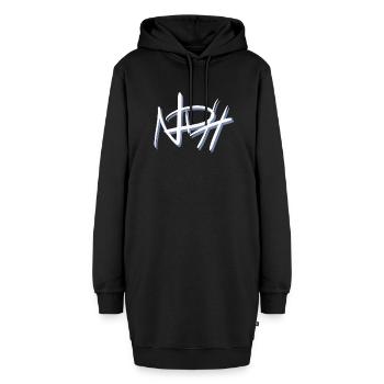 Nordhausen, NDH, Pulslinie, Stadt mit Herz, cool, - Hoodie-Kleid - Schwarz - Vorne