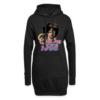 Les reines sont nées en 1995 - 27e anniversaire pour les femmes - Sweat-shirt à capuche long Femme - noir - Devant