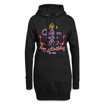 1979 45e anniversaire pour les femmes Reine 45 ans - Sweat-shirt à capuche long Femme - noir - Devant