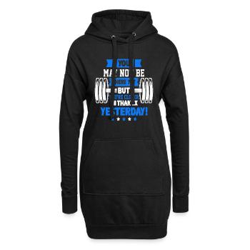 Gym Fitness Training Musculation Bodybuilder Dumbbell - Sweat-shirt à capuche long Femme - noir - Devant