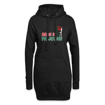 Fabriqué en Palestine - Sweat-shirt à capuche long Femme - noir - Devant