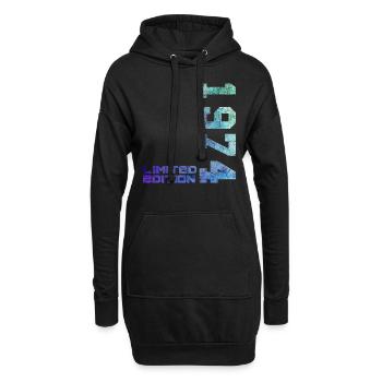 50. Geburtstag Mann Frau 50 Jahre 1974 Deko Lustig - Hoodie-Kleid - Schwarz - Vorne