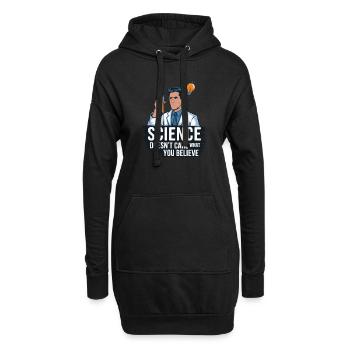 Scientifiques et athées contre les proverbes de l’Église - Sweat-shirt à capuche long Femme - noir - Devant