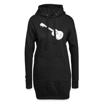 Ukulele - Sweat-shirt à capuche long Femme - noir - Devant