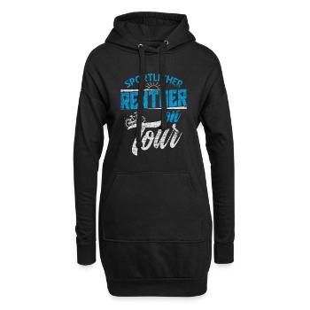 Rentner Fahrrad - Hoodie-Kleid - Schwarz - Vorne