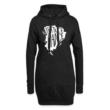 Jeu de mots de danse salade - Sweat-shirt à capuche long Femme - noir - Devant