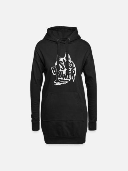 Husky Hund - Hoodie-Kleid - Schwarz