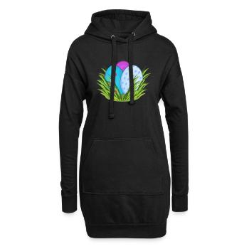 Easter Easter eggs Easter nest - Hoodie Dress - black - Front