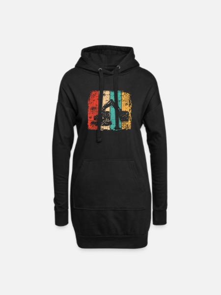 Bagger vintage - Hoodie-Kleid - Schwarz