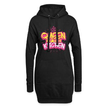 Cuisine femme cuisinière - Sweat-shirt à capuche long Femme - noir - Devant
