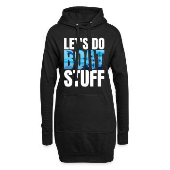 Bateau Stuff Capitaine Drôle de bateau ponton bateau - Sweat-shirt à capuche long Femme - noir - Devant