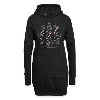 Landwirtin - Hoodie-Kleid - Schwarz - Vorne