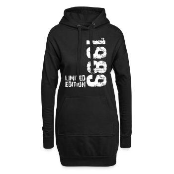 1989 Anniversaire T-Shirt Rétro - Sweat-shirt à capuche long Femme - noir - Devant