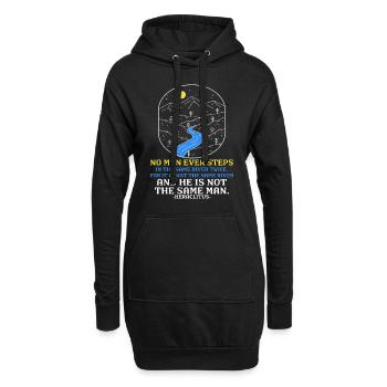 "Nie derselbe Fluss zweimal" Heraklit Weisheit Kunst - Hoodie-Kleid - Schwarz - Vorne