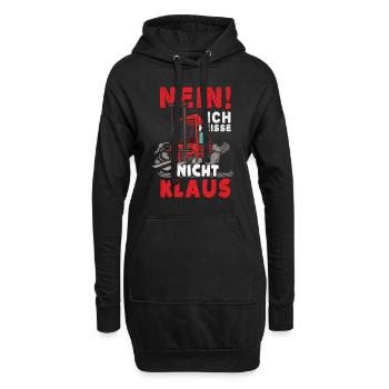 Nein Ich Heiße Nicht Klaus Lustiges Staplerfahrer - Hoodie-Kleid - Schwarz - Vorne