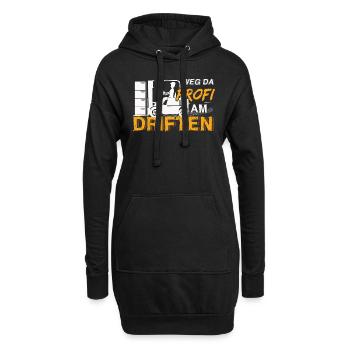 Weg Da Profi Am Driften Lagerist Staplerfahrer - Hoodie-Kleid - Schwarz - Vorne