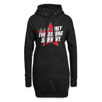 Only The Strong Survive - Hoodie-Kleid - Schwarz - Vorne