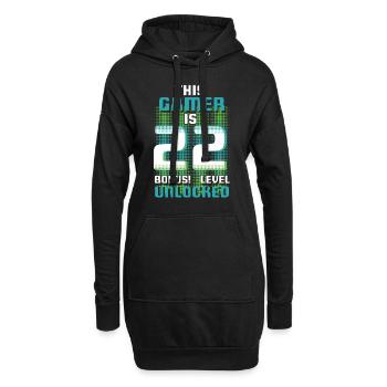 This Gamer Is Video Game Lover Gamer Age 22 - Hoodie-Kleid - Schwarz - Vorne