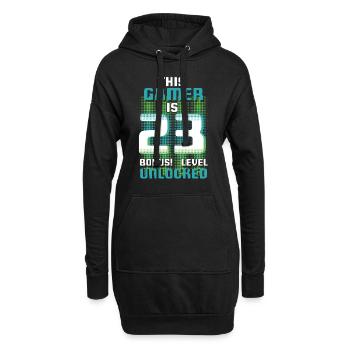 This Gamer Is Video Game Lover Gamer Age 23 - Hoodie-Kleid - Schwarz - Vorne