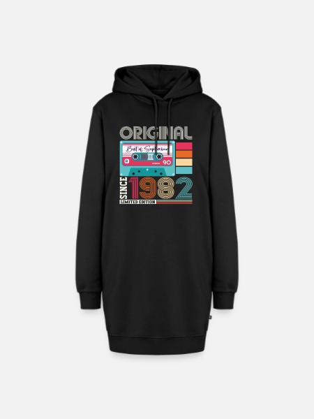 September Jahrgang 1982 40. Geburtstag Geschenk - Hoodie-Kleid - Schwarz