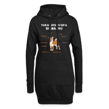 Définition Animal Animal Anatomie de chien de compagnie de Shiba Inu - Sweat-shirt à capuche long Femme - noir - Devant