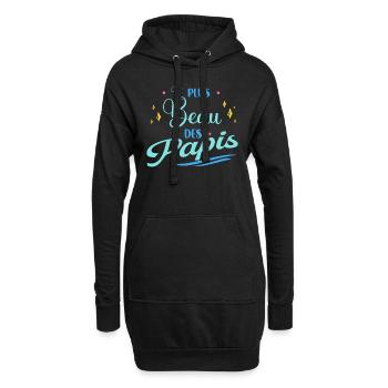 Plus Beau Des Papis Cadeau Fête Des Grands-Pères - Sweat-shirt à capuche long Femme - noir - Devant