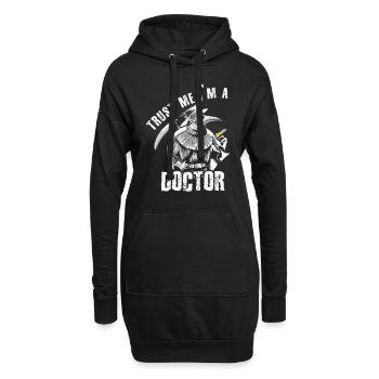 Creepy Doctor Plague Horror Scary Halloween - Hoodie-Kleid - Schwarz - Vorne