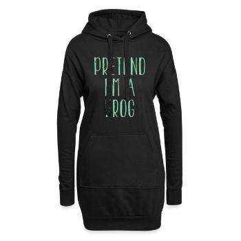 Drôle de faire semblant que je suis un costume de grenouille pour Halloween - Sweat-shirt à capuche long Femme - noir - Devant
