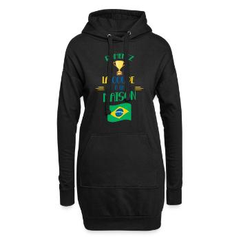 Ramenez La Coupe Cadeau Supporters Brésiliens - Sweat-shirt à capuche long Femme - noir - Devant