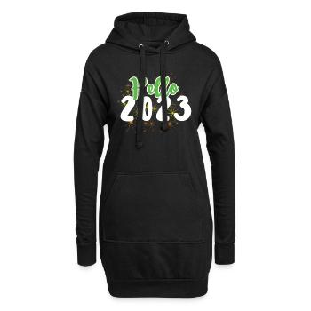 Hello 2023 Happy New Year 2023 New Year - Hoodie-Kleid - Schwarz - Vorne