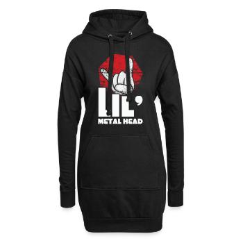 Rock Sign Rock Hand Little Metal Kid Music Lover - Hoodie-Kleid - Schwarz - Vorne