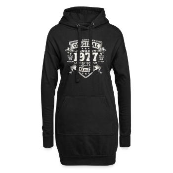 Né en 1977 Janvier 46ème anniversaire Homme cadeau - Sweat-shirt à capuche long Femme - noir - Devant